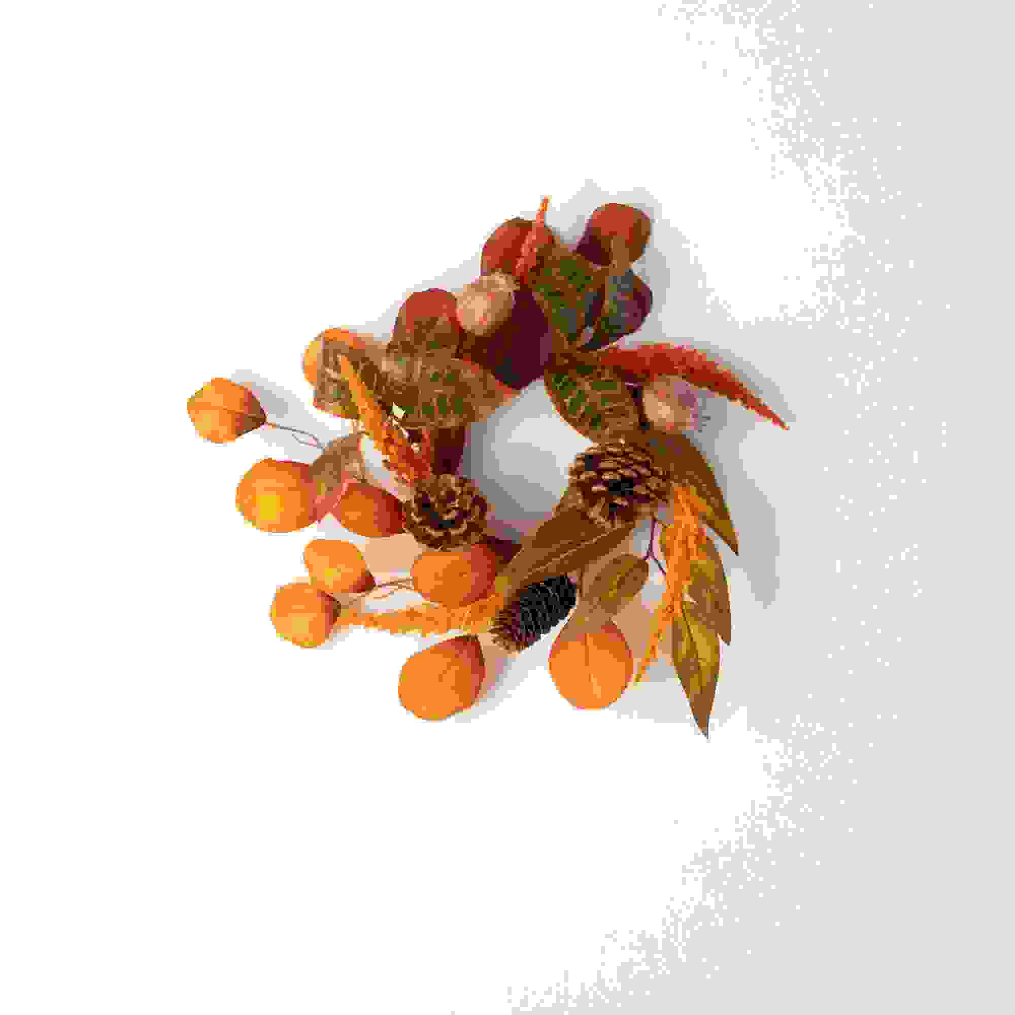 MIXED FALL LEAF & WHEAT RING