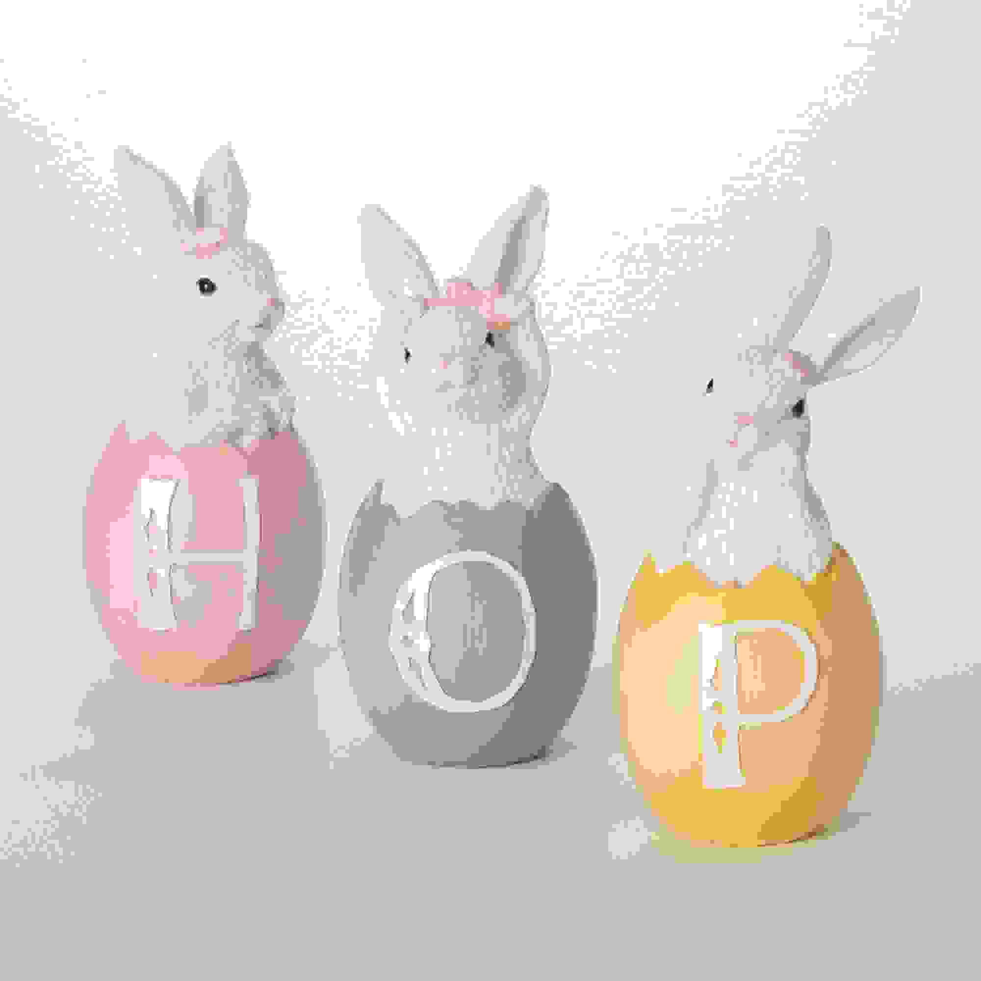 HOP PASTEL EGGS WITH BUNNIES