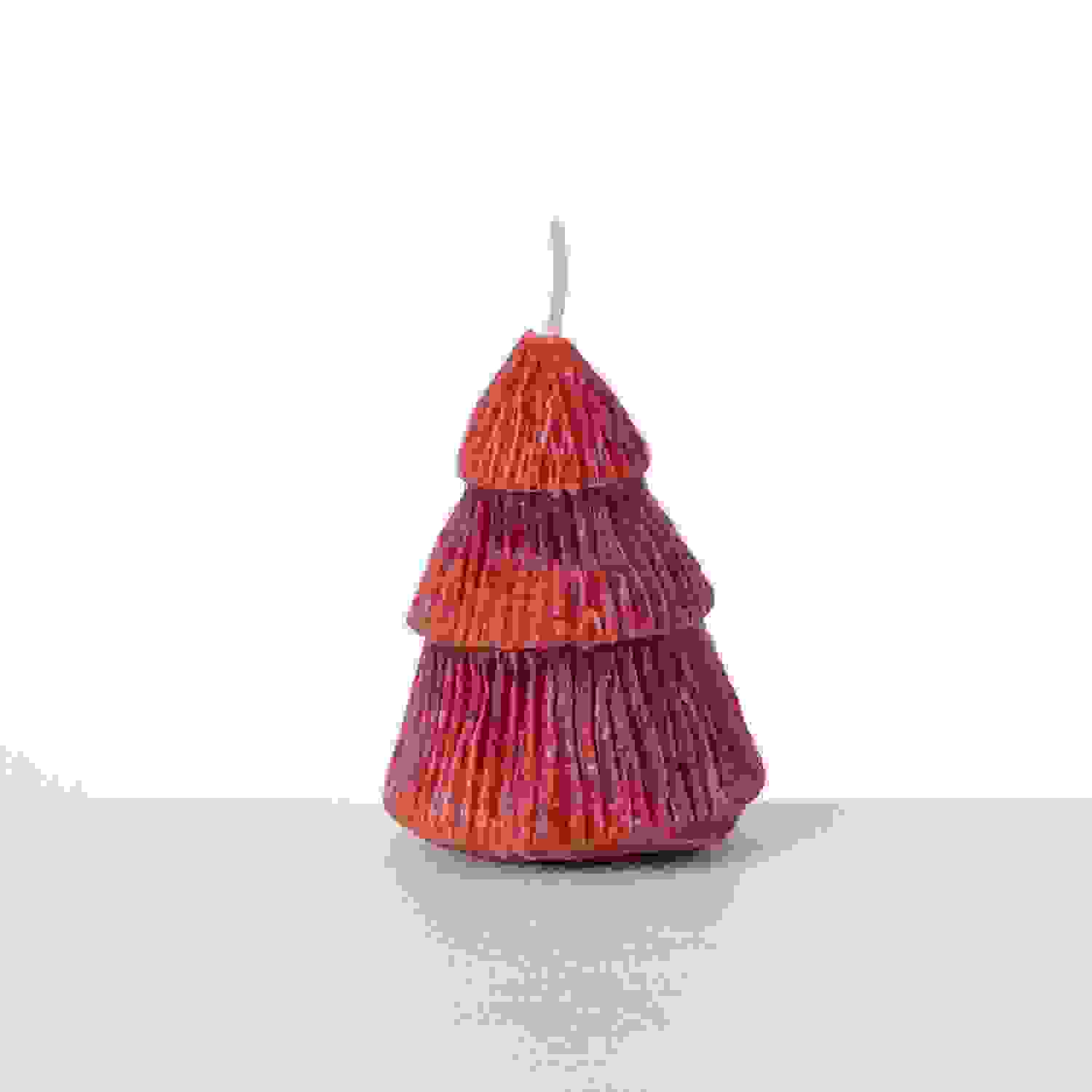RED CHRISTMAS TREE CANDLE