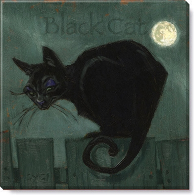 BLACK CAT GICLEE WALL ART
