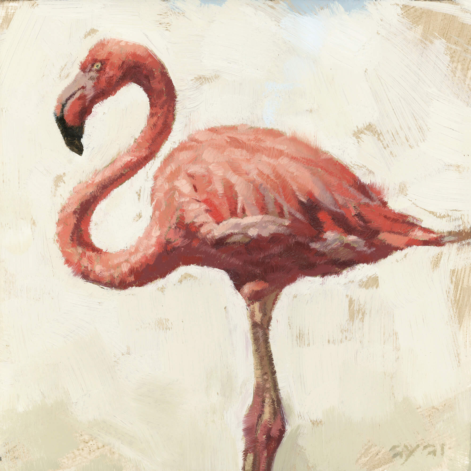 FLAMINGO GICLEE WALL ART