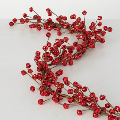 RED JINGLE BELL GARLAND