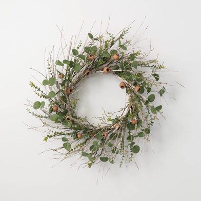 BIRCH EUCALYPTUS POD WREATH