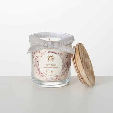 SMALL ROSY ROSE SCENTED CANDLE