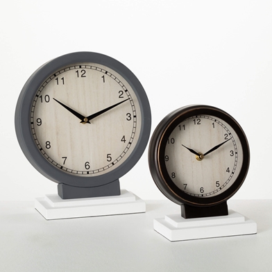 RETRO ANALOG DESK CLOCK SET 2