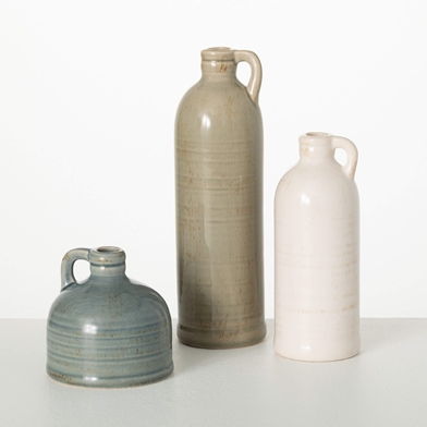 NEUTRAL JUG VASE SET OF 3