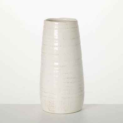 WHITE GLOSSED VASE