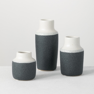 TWO-TONED VASE SET OF 3