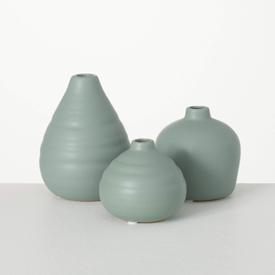 SAGE COMPACT VASE SET OF 3