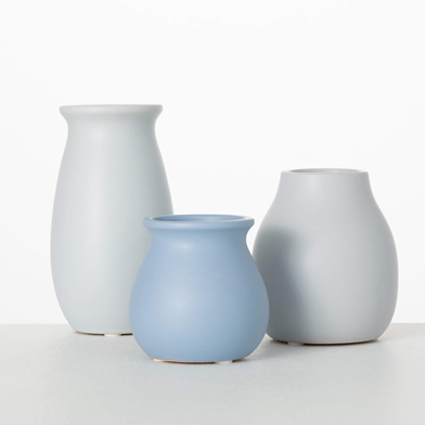 MODERN MATTE PASTEL VASE SET 3