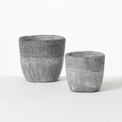 ORGANIC-SHAPED POT SET OF 2