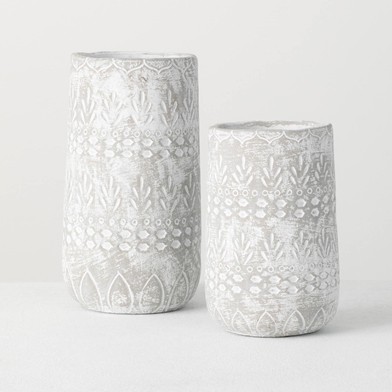 TEXTURED VASE SET OF 2