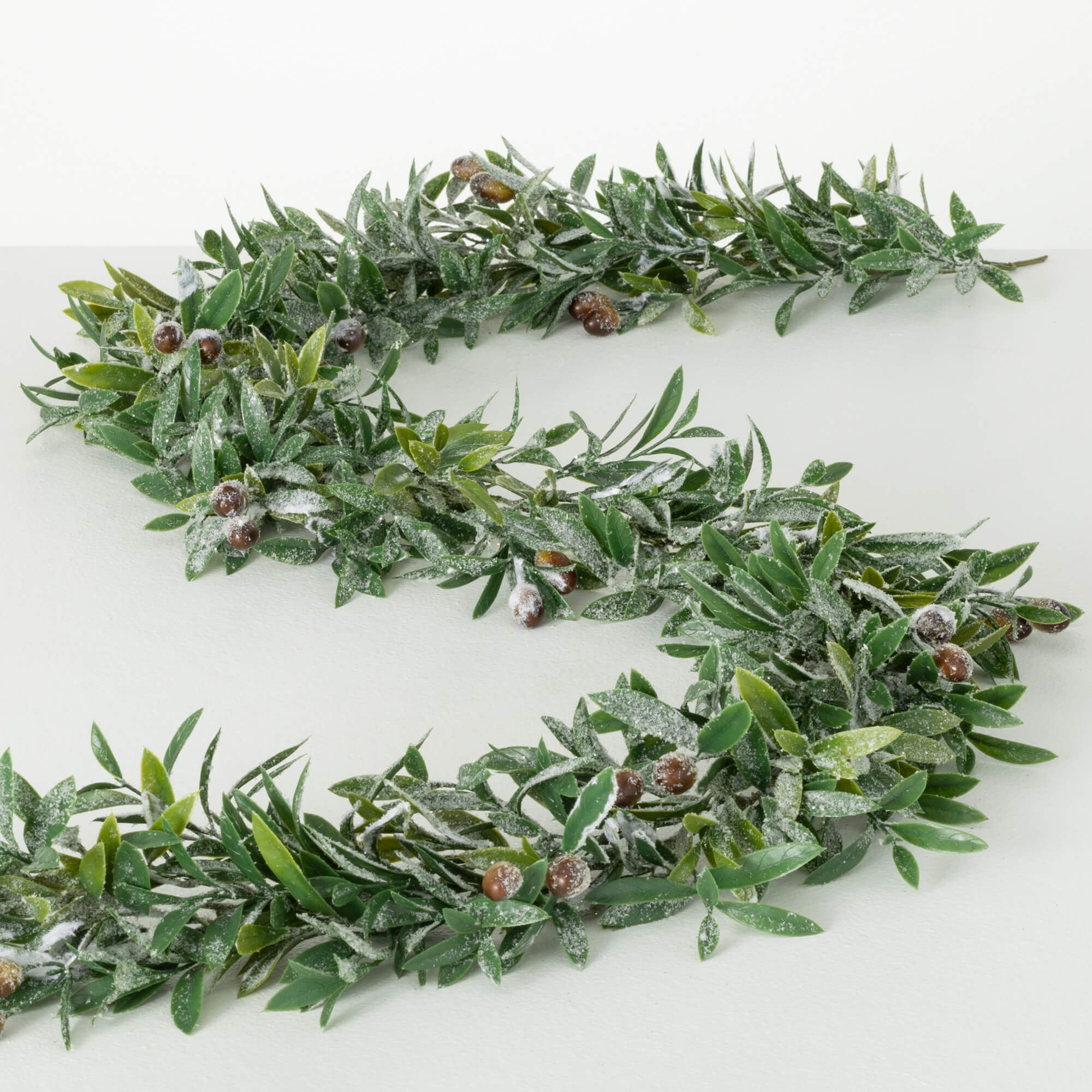 FROSTED OLIVE GARLAND