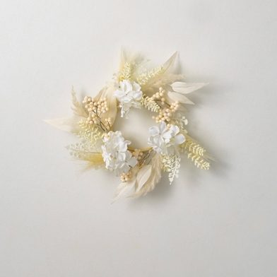 HYDRANGEA PAMPAS MINI WREATH