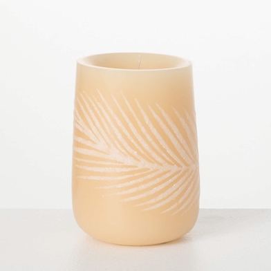 SCENTED SAND PALM LEAF CANDLE