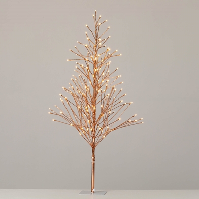 LIGHTED GOLD 4'  TREE