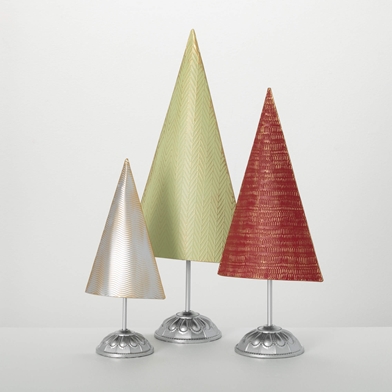 CHRISTMAS CONE TREE FIGURINES