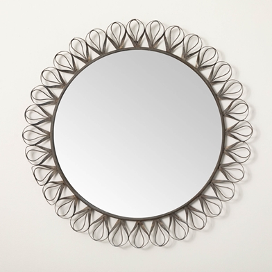Sullivans Square Mirror with Weave Inset - Black