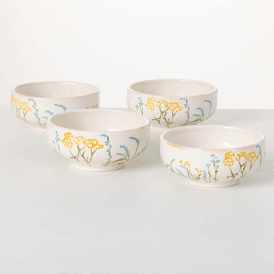 HERB IMPRINTED BOWL SET OF 4