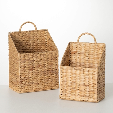 NATURAL HANDLED FLOOR BASKETS