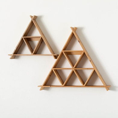 GEOMETRIC TRIANGLE SHELF SET 2