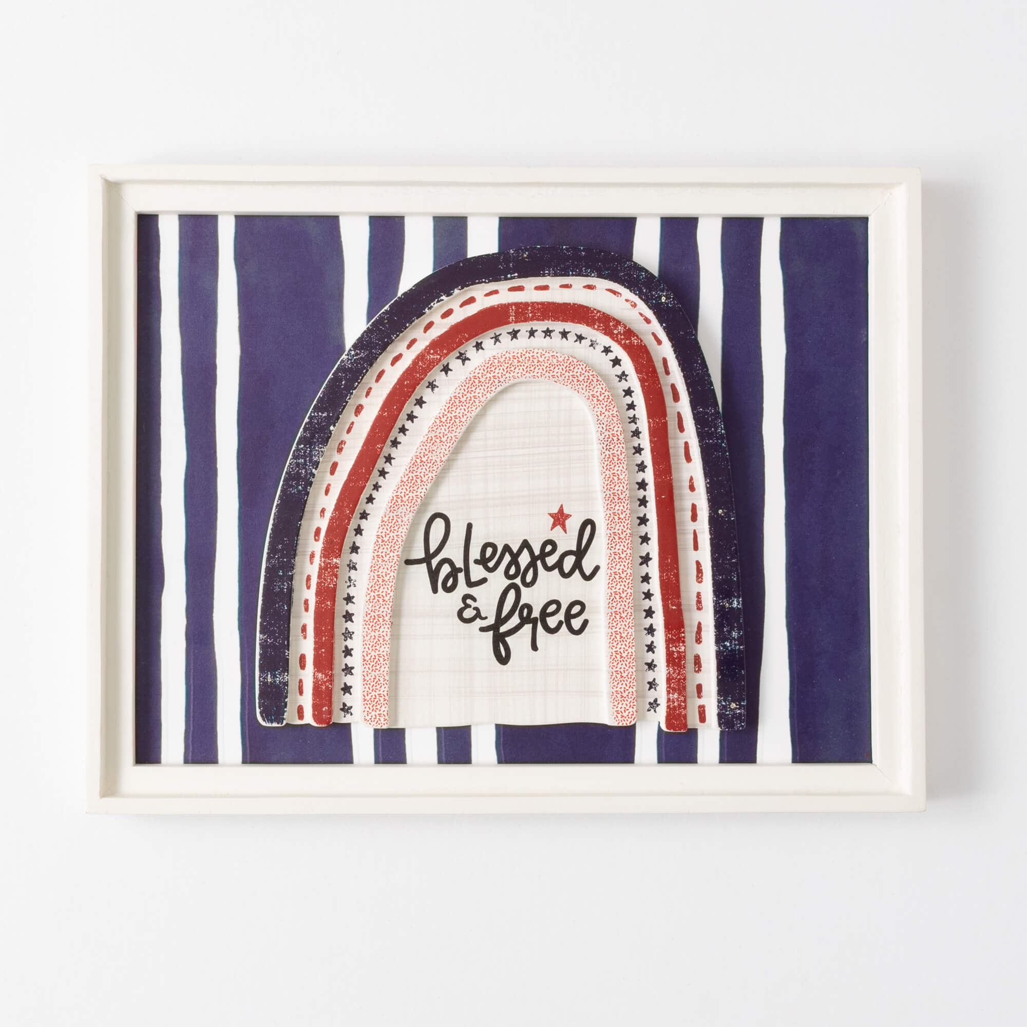 BLESSED AND FREE WALL ART