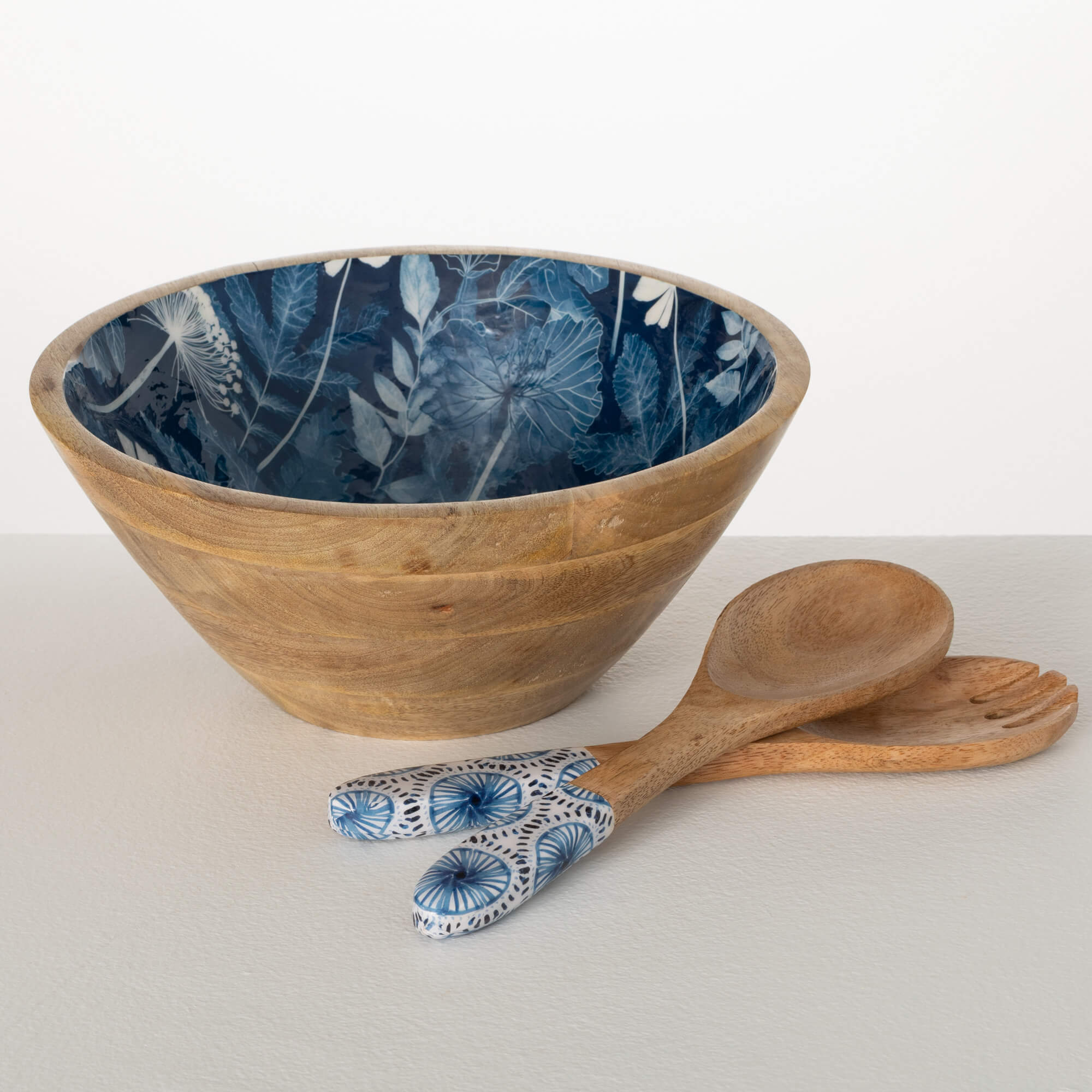 ENAMEL SALAD BOWL SPOON Set 3