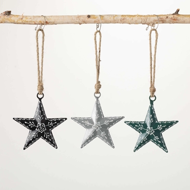 SCANDI METAL STAR ORNAMENTS