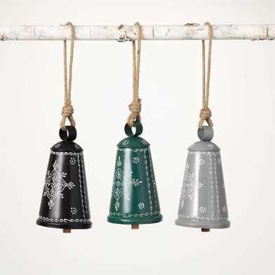 HAND-PAINTED METAL BELLS SET