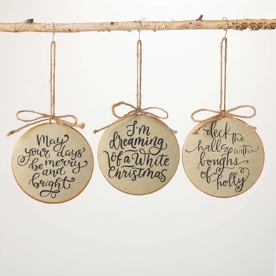 CHRISTMAS SONG DISC ORNAMENTS