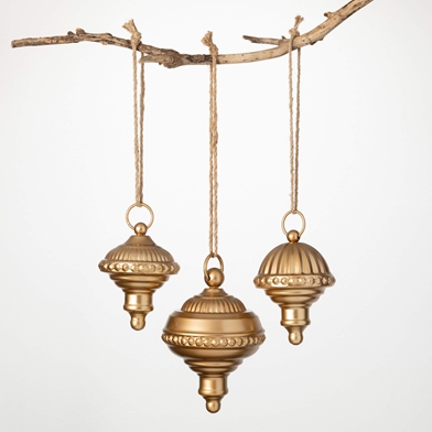 VINTAGE GOLD FINIAL ORNAMENTS