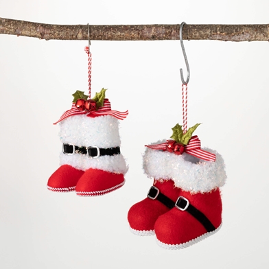 SANTA'S BOOTS ORNAMENT SET