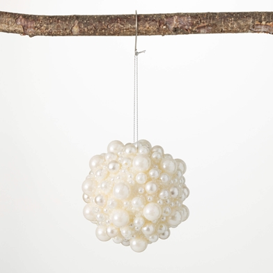 BEADED PEARL ORNAMENT BALL