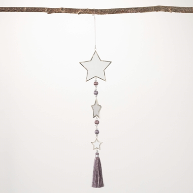 MIRRORED STAR TRIO ORNAMENT