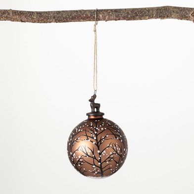 DEER CHRISTMAS BALL ORNAMENT