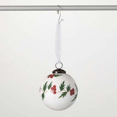 HOLLY BERRY BALL ORNAMENT
