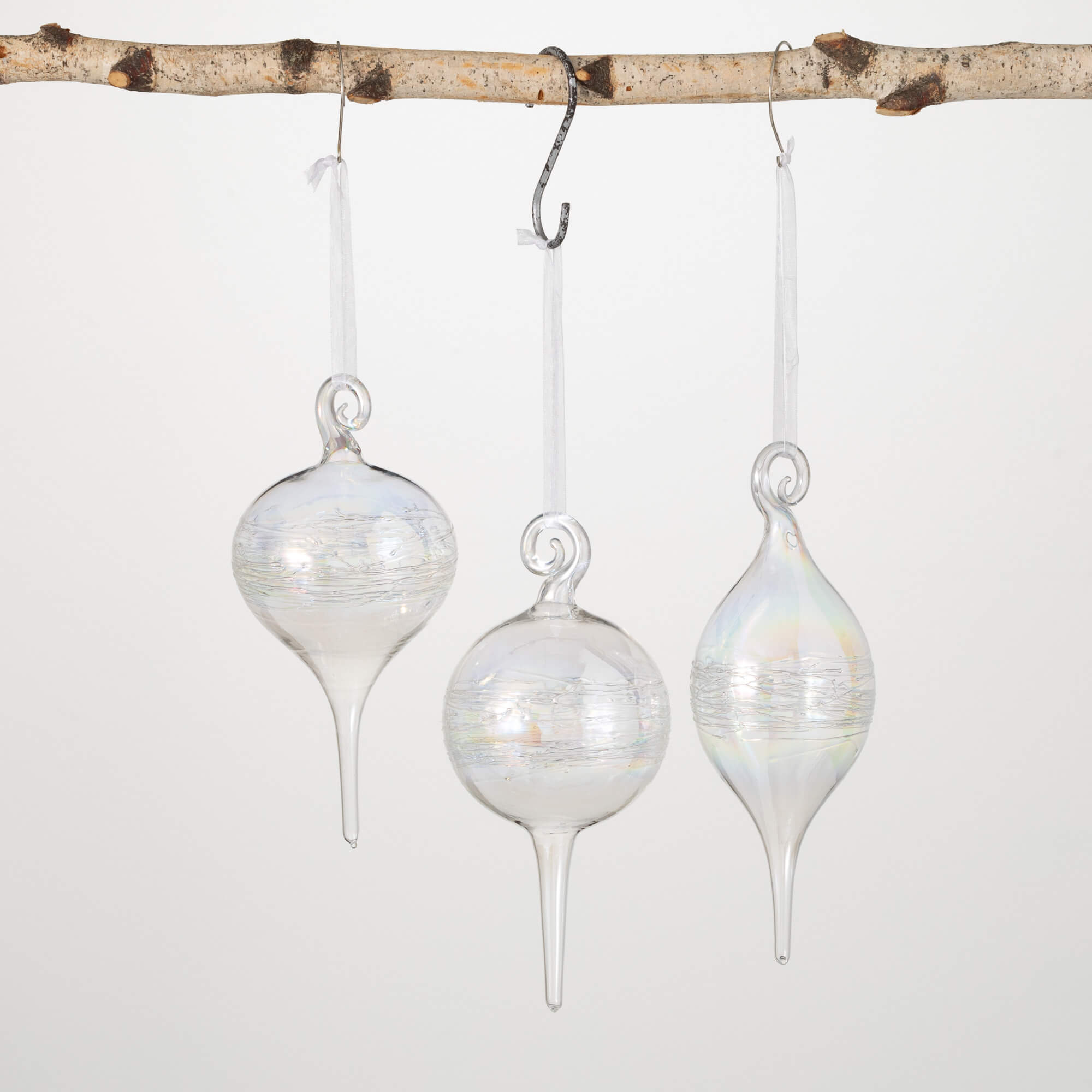 IRIDESCENT GLASS FINIAL ORNAME