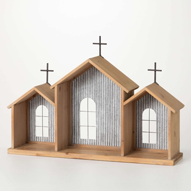 CRECHE NATIVITY 3 SLOT SHELF