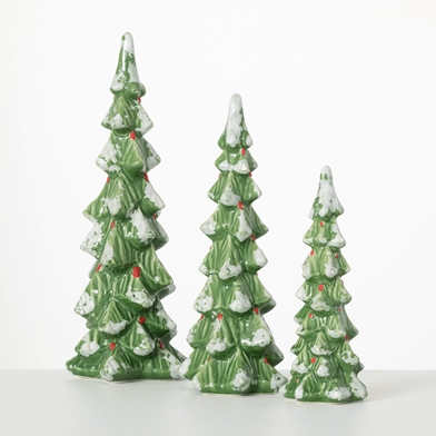 WINTER FOREST TREE SET OF 3