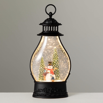 LIGHTED SNOWMAN LANTERN