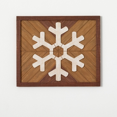 SNOWFLAKE WOOD WALL DECOR