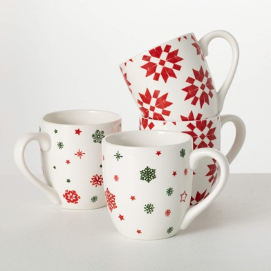 QUILT-PATTERNED CERAMIC MUGS 4