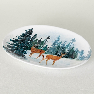 FOREST DEER SCENE PLATTER