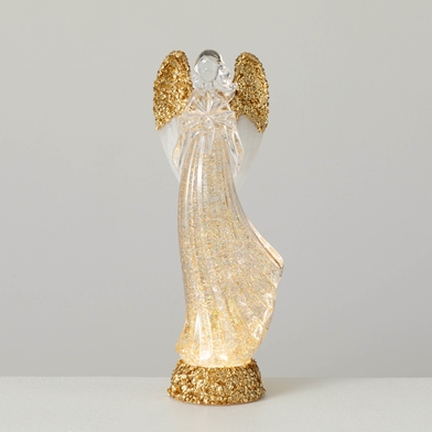 LIGHTED ANGEL SHIMMER FIGURINE