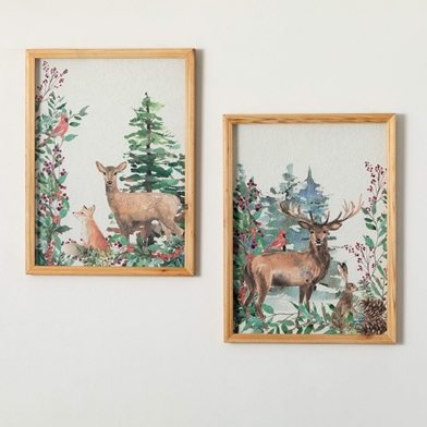 DEER WALL DECOR DUO