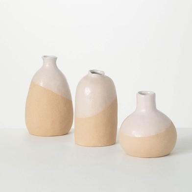 HAND-THROWN POTTERY VASE SET