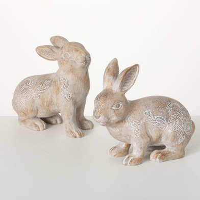 RESTING STANCE BUNNY STATUES