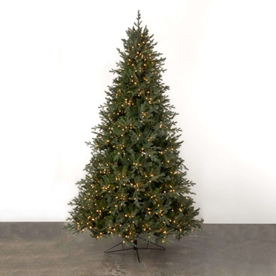 9' LIGHTED NATURAL PINE TREE