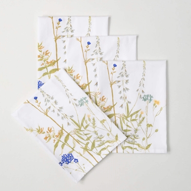 HERB PRINT TEA TOWEL SET OF 4