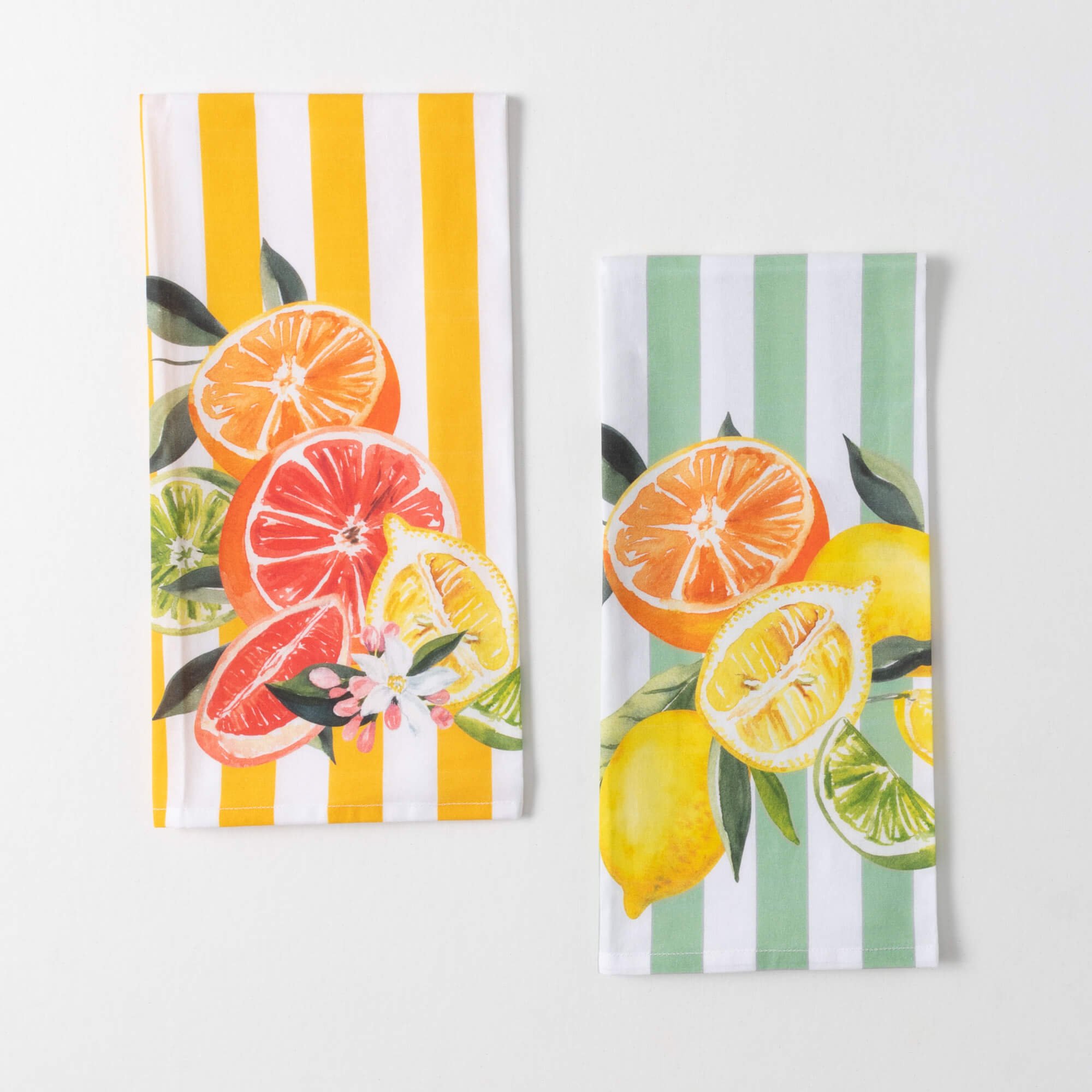 STRIPED FRUIT TEA TOWEL Set 2